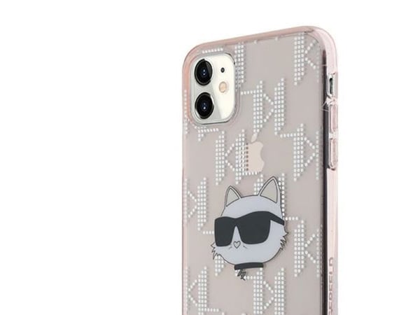 Karl Lagerfeld Karl Lagerfeld KLHCN61HKLPCHP iPhone 11 / Xr 6.1" rosa/rosa hardcase IML Choupette Head & Monogram