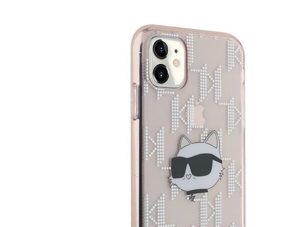 Karl Lagerfeld Karl Lagerfeld KLHCN61HKLPCHP iPhone 11 / Xr 6.1" rosa/rosa hardcase IML Choupette Head & Monogram