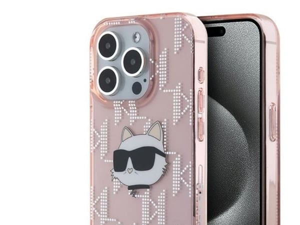Karl Lagerfeld Karl Lagerfeld KLHCP15XHKLPCHP iPhone 15 Pro Max 6,7" rosa/rosa hardcase IML Choupette Head & Monogram