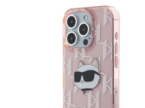Karl Lagerfeld Karl Lagerfeld KLHCP15XHKLPCHP iPhone 15 Pro Max 6,7" rosa/rosa hardcase IML Choupette Head & Monogram