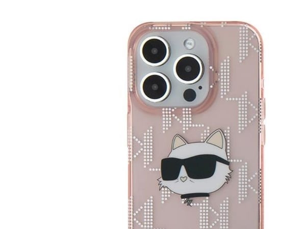 Karl Lagerfeld Karl Lagerfeld KLHCP15XHKLPCHP iPhone 15 Pro Max 6,7" rosa/rosa hardcase IML Choupette Head & Monogram