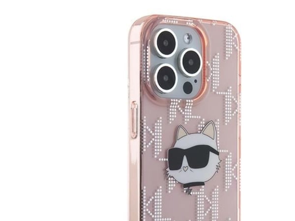 Karl Lagerfeld Karl Lagerfeld KLHCP15XHKLPCHP iPhone 15 Pro Max 6,7" rosa/rosa hardcase IML Choupette Head & Monogram