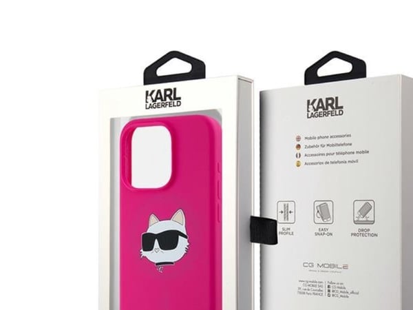 Karl Lagerfeld Karl Lagerfeld KLHMP15LSCHPPLF iPhone 15 Pro 6,1 tommers hardcase Silikon Choupette Head MagSafe