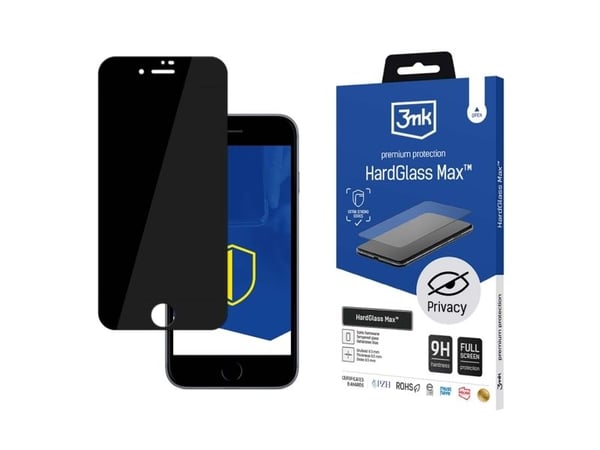 3MK 3MK 3MK HardGlass Max Privacy iPhone 7 / 8 musta / musta koko näytön lasi yksityisyys