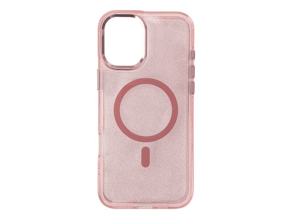 Hurtel MagSafe-etui med glitter for iPhone 16 Plus - rosa med glitter