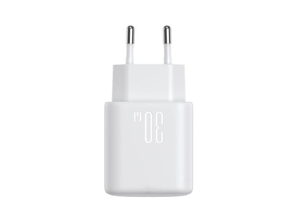 Joyroom USB-C PD 30W QC SFC vegglader JR-TCF24 + USB-C-kabel 1 m (hvit)