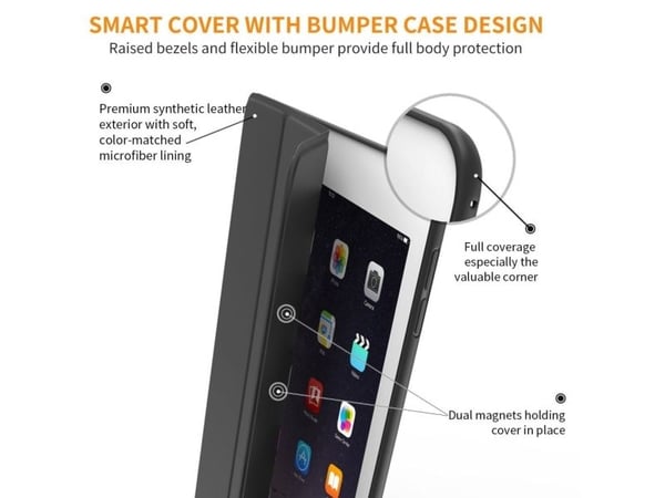 Tech-Protect SmartCase för iPad 9,7" 5/6 (2017-2018) - svart
