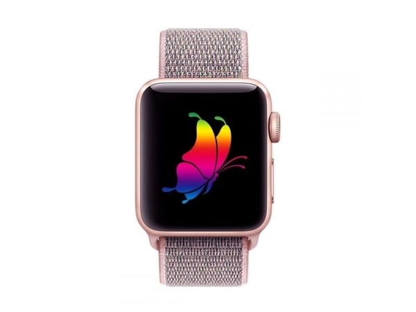 Tech-Protect nylonreim for Apple Watch 4/5/6/7/8/9/SE (38/40/41 mm) - Rosa