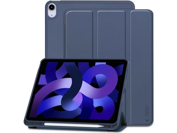 Tech-Protect SmartCase Pen til iPad Air 10,9" (2020/2022) / 11" (2024/2025/2026) - navyblå