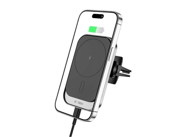 Tech-Protect CW19 MagSafe magnetisk bilholder med 15W induksjonslader for luftrist - svart