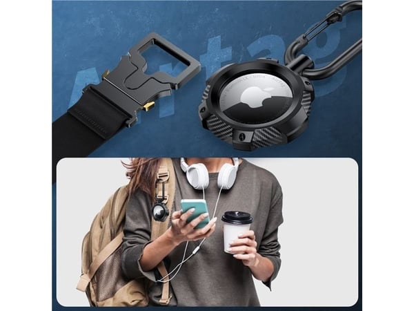 Tech-Protect TPUCARBON Apple AirTag BLACK