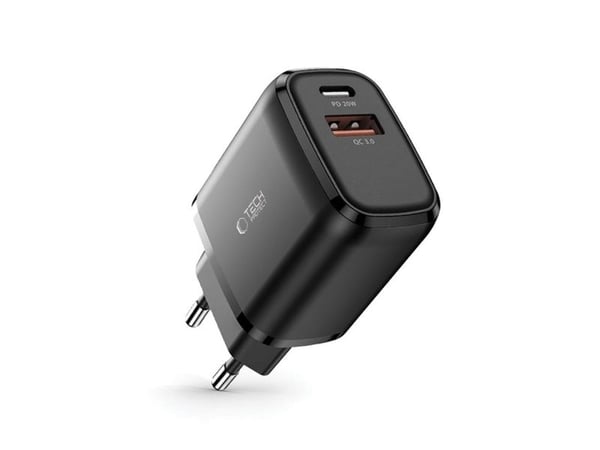 Tech-Protect laddare 1x USB-A 1x USB-C 3 A (9589046924286)