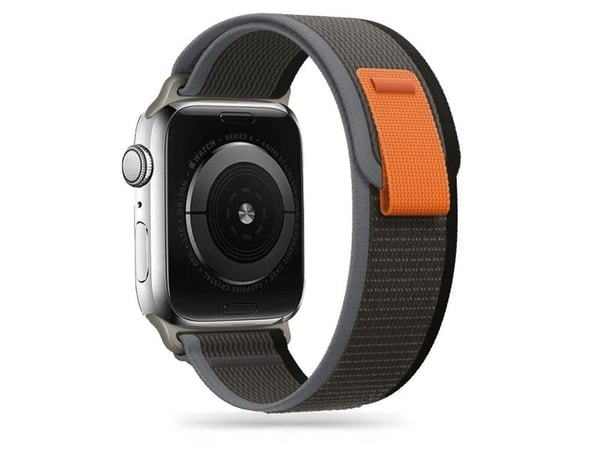 Tech Protect Smart Watch Apple 4/5/6/7/8/SE/ULTRA nylonstropp, svart, 42/44/45/49 mm