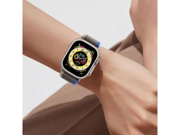 Tech Protect Smart Watch Apple 4/5/6/7/8/SE/ULTRA nylonstropp, svart, 42/44/45/49 mm