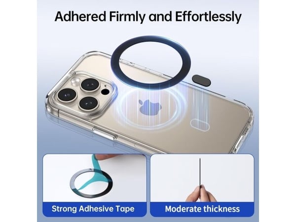 4kom.pl Magnetisk plate Ringholder Magmat MagSafe Univerall Magnetisk Ring Sort