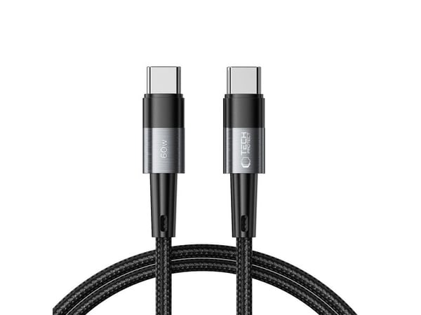 USB-kabel Tech-Protect USB-C til USB-C - 1 m - svart (9490713933978)