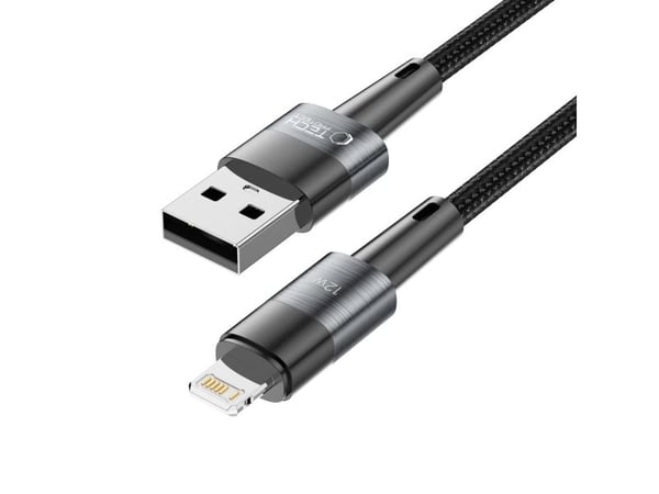 USB-kabel Tech-Protect USB-A till Lightning 1 m grå (9490713934166)