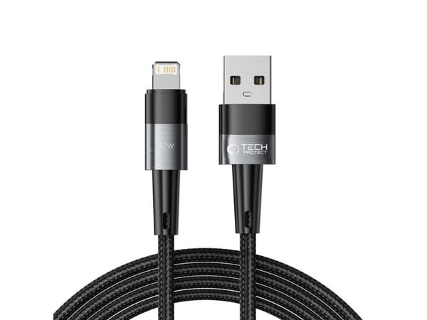 USB-kabel Tech-Protect USB-A till Lightning 2 m grå (9490713934173)