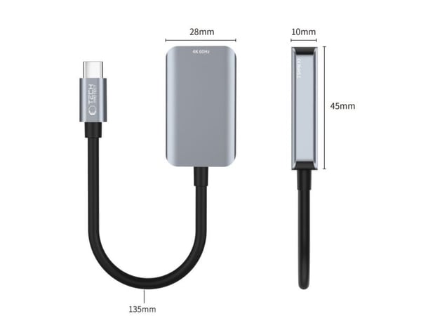 Tech-Protect UltraBoost USB-C (hann) / HDMI (hunn) adapter 4K 60Hz - svart