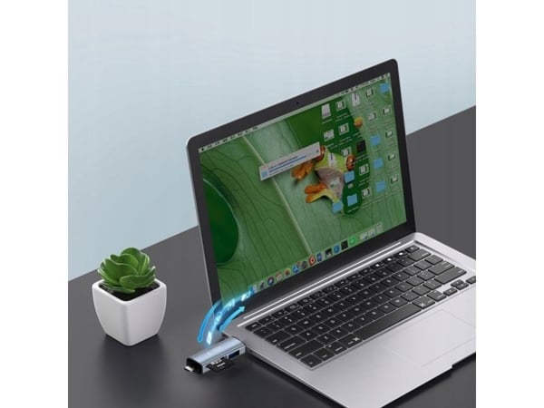 Tech-Protect UltraBoost kortläsare för SD/microSD med USB-C/USB-A - grå