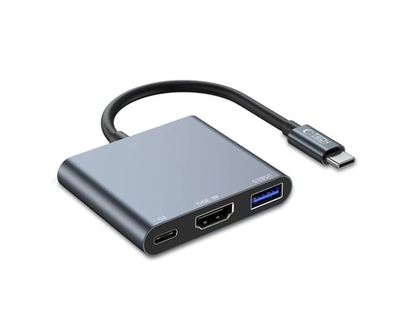 USB-hub Tech-Protect V1-HUB adapter 3-i-1 grå