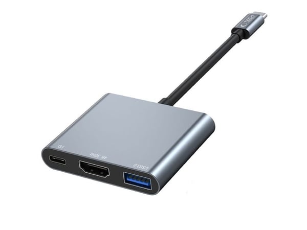 USB-hub Tech-Protect V1-HUB adapter 3-i-1 grå