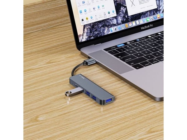 USB-hubb Tech-Protect V0-HUB adapter 5-i-1 grå