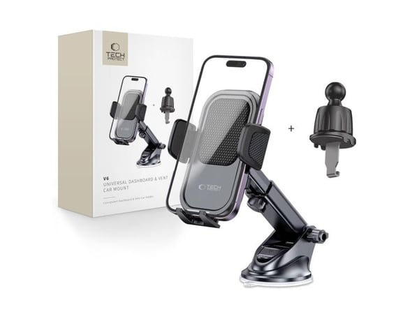Tech-Protect TECH-PROTECT V6 universal holder til bilens dashbord & ventilasjon svart