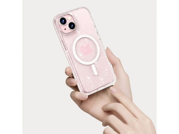 Tech-Protect FlexAir Hybrid MagSafe iPhone 15-skal - klar glitter