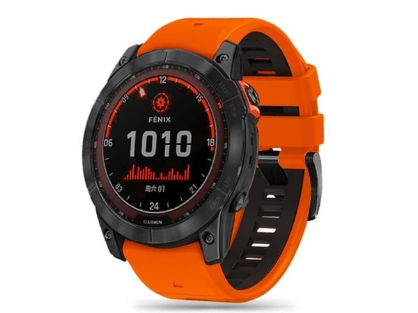 Tech-Protect rem til GARMIN FENIX 3 / 5X / 3HR / 5X PLUS / 6X / 6X PRO / 7X Tech-Protect IconBand oransje-svart