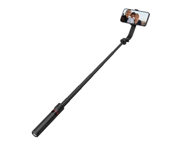Tech-Protect L04S Bluetooth selfie-pinne med stativ opptil 95 cm og 360-hode - svart