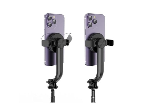 Tech-Protect L04S Bluetooth selfie-pinne med stativ opptil 95 cm og 360-hode - svart