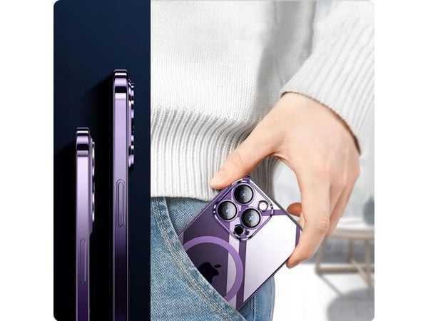 Tech-Protect MagShine Line MagSafe-skal till iPhone 15 - blå