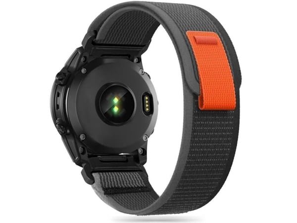 Tech-Protect TECH-PROTECT nylonreim til Garmin Fenix 3 / 5X / 3HR / 5X PLUS / 6X / 6X PRO / 7X, svart/oransje