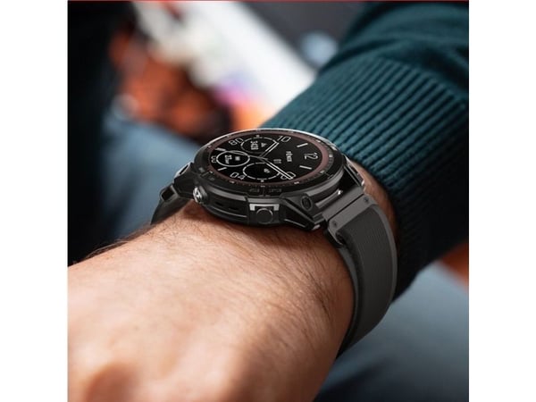 Braders Nylon Garmin Fenix 5 / 6 / 6 Pro / 7 Czarny / Pomarańczowy