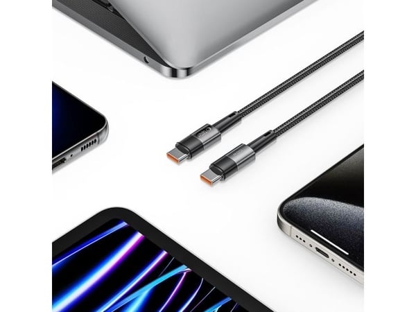 Kaapeli 5A PD100W 3m USB-C - USB-C Tech-Protect Ultraboost harmaa