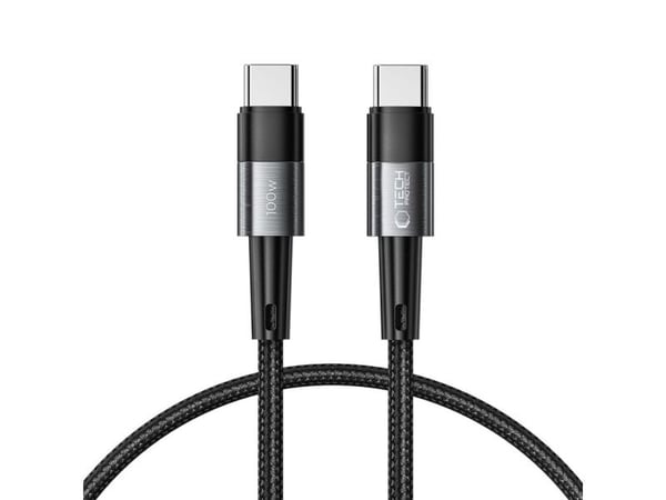 Kabel 5A PD100W 0,25 m USB-C - USB-C Tech-Protect Ultraboost grå