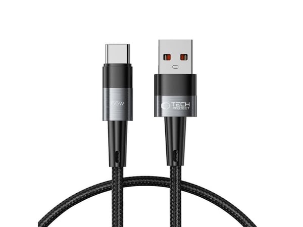 USB-kabel Tech-Protect USB-A - USB-C 0,5 m svart (9319456607499)