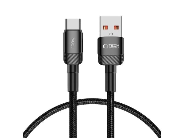 Kabel USB - USB Type C 100W / 5A 0,5m Tech-Protect UltraBoost EVO svart