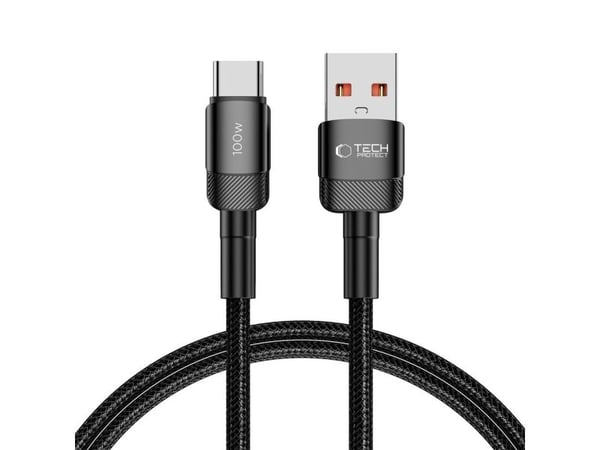 USB-kabel - USB Type C 100W / 5A 1m Tech-Protect UltraBoost EVO Svart