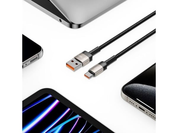 Kaapelit USB - C tipo USB 100W / 5A 1m Tech-Protect UltraBoost EVO titano titano