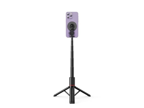 Selfiestick Tech-Protect L06S Bluetooth magnetisk med MagSafe, fjernkontroll, stativ opp til 82 cm og 360-hode - svart