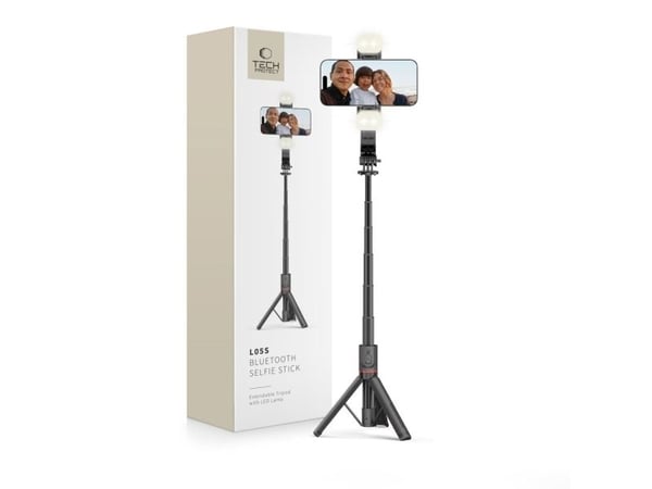 Selfie stick Tech-Protect TECH-PROTECT L05S BLUETOOTH SELFIE STICK TRIPOD & LED LIGHT BLACK