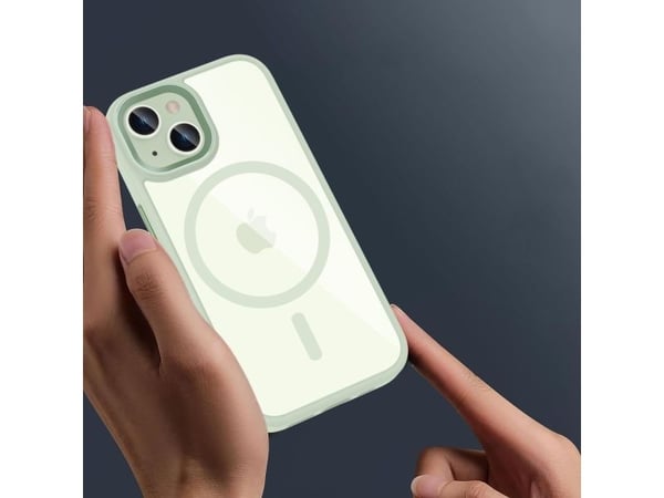 Tech-Protect MagMat MagSafe -kotelo iPhone 15:lle - läpinäkyvä vihreä
