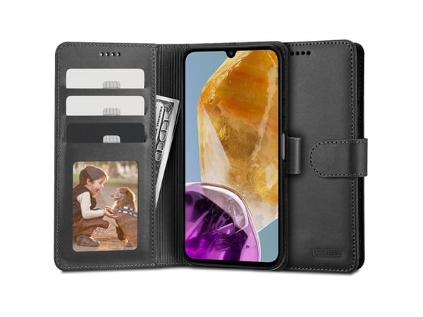 4kom.pl Etui portfel lommebok til Samsung Galaxy M15 5G Svart