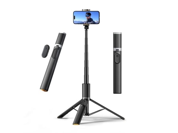 Selfiestang Tech-Protect TECH-PROTECT L08S Bluetooth selfie-stativ svart