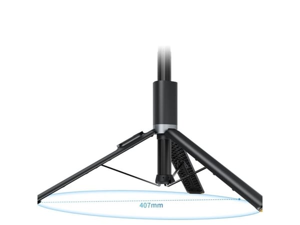 Tech-Protect L08S Bluetooth selfiekeppi kaukosäätimellä, jalusta jopa 141cm - musta