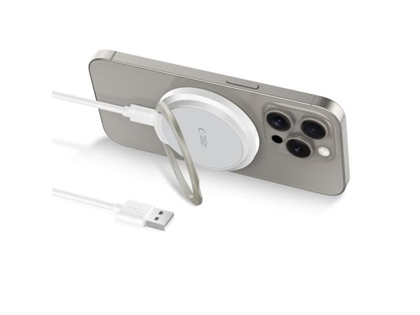 Tech-Protect QI15W-A33 magnetisk Magsafe-lader hvit
