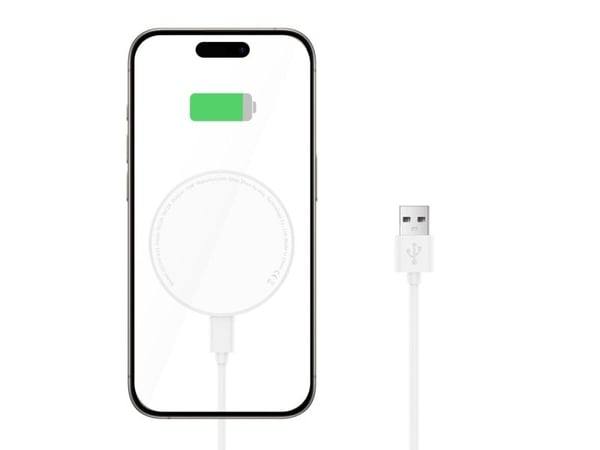 Tech-Protect QI15W-A33 magnetisk Magsafe-lader hvit