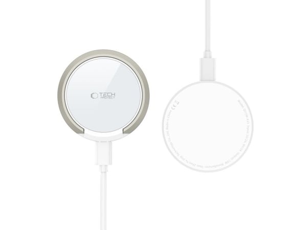 Tech-Protect QI15W-A33 magnetisk Magsafe-lader hvit